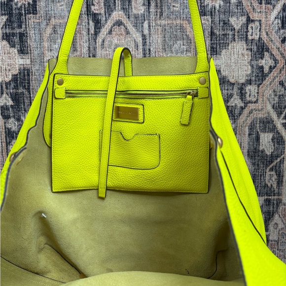 Annabel Ingall Neon Green Large Tote Bag - Picture 2 of 3